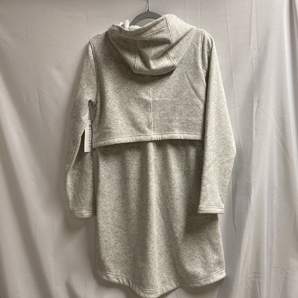 Athleta Cozy Karma Jacket Full Zip Hooded Light Heather Gray Size XS NWT - Picture 5 of 6